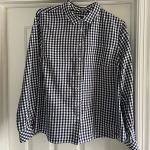 Talbots Gingham Roll Tab Shirt sz18